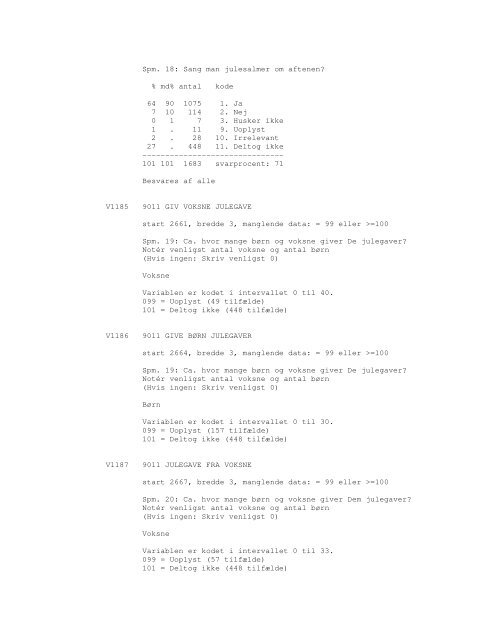 Sonar opinionsundersøgelse, 1990 - DDA Samfund - Dansk Data ...