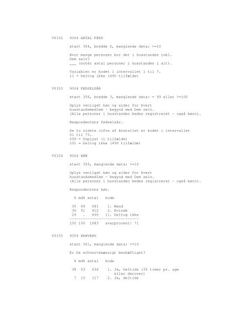 Sonar opinionsundersøgelse, 1990 - DDA Samfund - Dansk Data ...