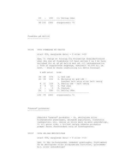 Sonar opinionsundersøgelse, 1990 - DDA Samfund - Dansk Data ...