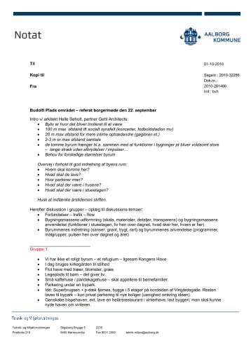 Referat fra debat-café 2 - Aalborg Kommune