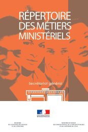 REPERTOIRE DES METIERS MINISTERIELS - economie.gouv