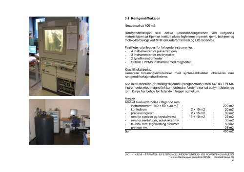 Rapport - Det matematisk-naturvitenskapelige fakultet - Universitetet ...