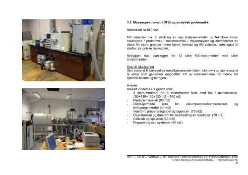 Rapport - Det matematisk-naturvitenskapelige fakultet - Universitetet ...