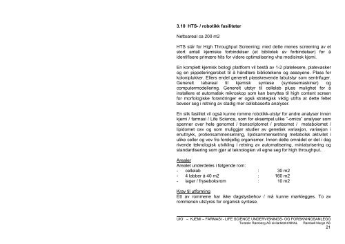 Rapport - Det matematisk-naturvitenskapelige fakultet - Universitetet ...