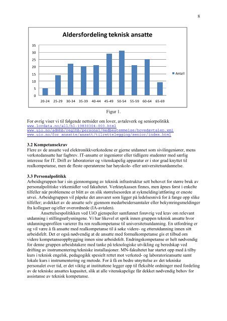 Rapport - Det matematisk-naturvitenskapelige fakultet - Universitetet ...