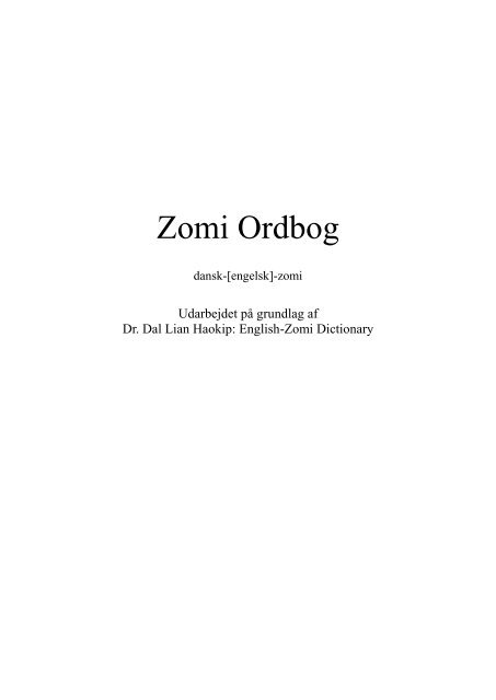 Zomi Ordbog - Hobugt