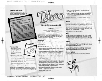 080314552107 TABOO ORIGINAL - INSTRUCTIONS - NO - Hasbro