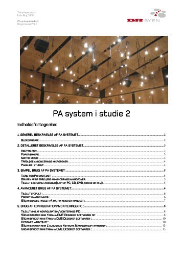 PA system i studie 2 PA system i studie 2 - DR