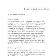 Lokale udtryk og stednavne - Vejby Tibirke Selskabet