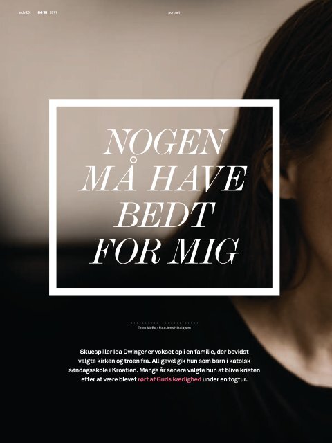 Interview i magasinet 24/12, november 2011 - Himmelblå