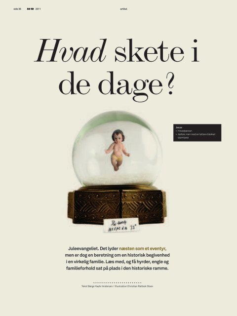Interview i magasinet 24/12, november 2011 - Himmelblå
