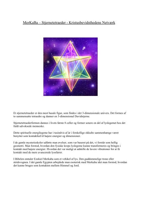 MerKaBa – Stjernetetraeder - Kristusbevidsthedens ... - Birgitte Fich