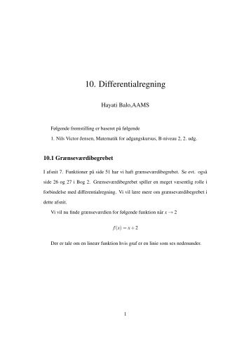 10. Differentialregning