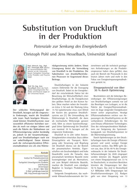 Substitution von Druckluft in der Produktion - Gunda Electronic GmbH