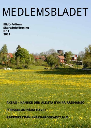 Medlemsblad nr. 1-2012.pdf - Blidö-Frötuna skärgårdsförening