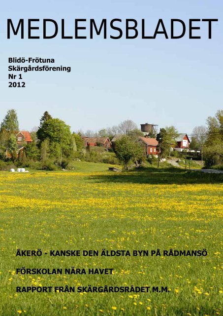 Medlemsblad nr. 1-2012.pdf - Blidö-Frötuna skärgårdsförening