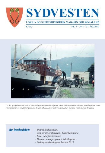 Sydvesten 2011-3.pdf - Rogaland Historielag