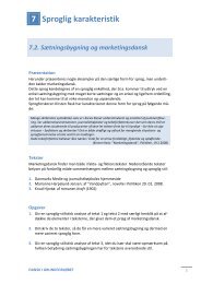 7.2. Sætningsbygning og marketingsdansk - Det ny Forlag