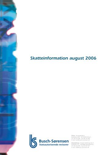 Skatteinformation august 2006