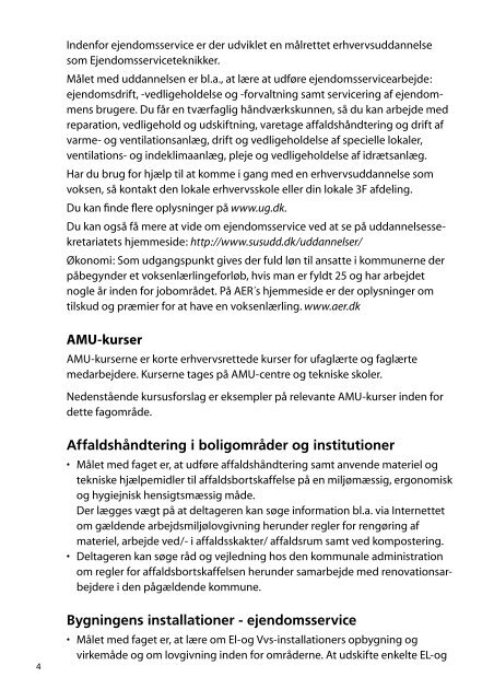Ejendomsservice, pedel- og serviceområdet - Uddannelsesnyt