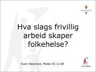 Hva slags frivillig arbeid skaper folkehelse?