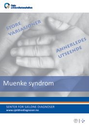 Muenke syndrom (pdf) - Senter for sjeldne diagnoser