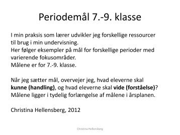 Periodemål 7.- 9. klasse