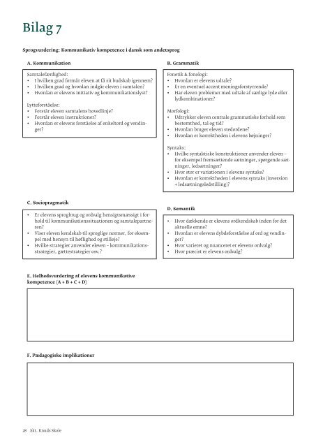 Skt. Knuds Skole: Supplerende undervisning i dansk som ...