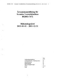 Årssammanställning 2011 - Svenska vorstehklubben