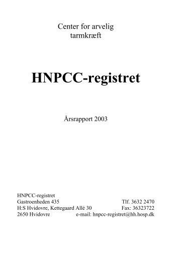 rsrapport 2001 - HNPCC-registret