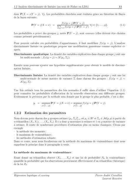 Modèle logistique et scoring - Université Rennes 2