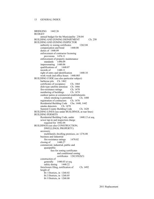 General Index pdf - Village of Northfield