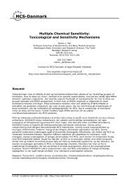 Multiple Chemical Sensitivity: Toxicological and ... - MCS-Danmark