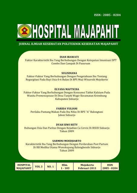 Hospital Majapahit vol 3 no 1