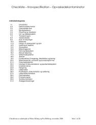 Checkliste – Kravspecifikation – Opvaskedekontaminator - DKCS