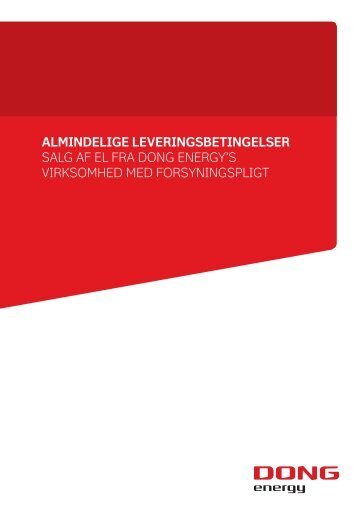 Se leveringsbetingelser (pdf) - DONG Energy