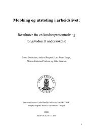 Mobbing og utstøting i arbeidslivet FARVE rapport 2008 - NHO