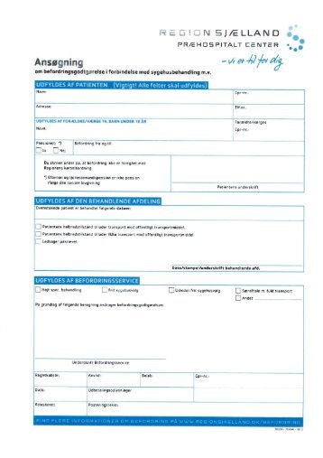 Ansøgningsskema - Befordringsgodtgørelse (pdf) - Region Sjælland