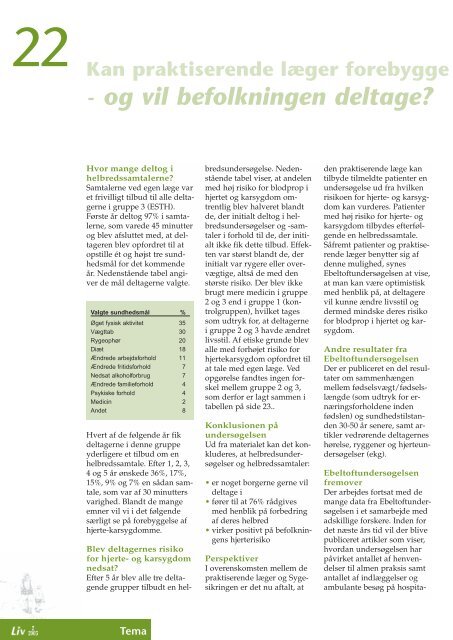 Kan praktiserende læger forebygge - og vil befolkningen deltage?