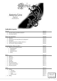 Asteria Live Grundregler - Rollespil-Bornholm