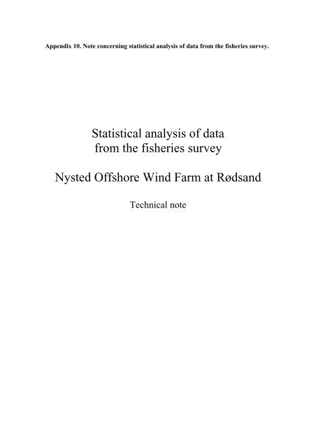 Baseline study Fish, fry and commercial fishery Nysted Offshore ...