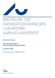 bachelor- og kandidatuddannelsen i idehistorie ... - ACE Denmark