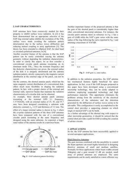 Shorted Annular Patches as flexible antennas for space applications