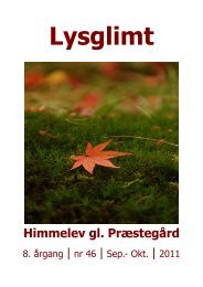 Lysglimt september/oktober 2011 - Himmelev gl Præstegård