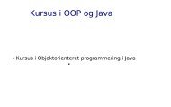 Terning - Objektorienteret programmering i Java