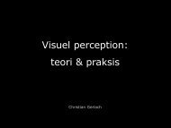 Visuel perception: teori & praksis