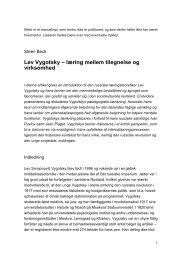 Beck, Steen - Lev Vygotsky.pdf - Syddansk Universitet