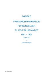 danske frimærkefrankerede forsendelser til og fra udlandet 1851