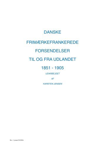 danske frimærkefrankerede forsendelser til og fra udlandet 1851