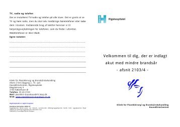 Mindre brandsår - Plastik-instruksen
